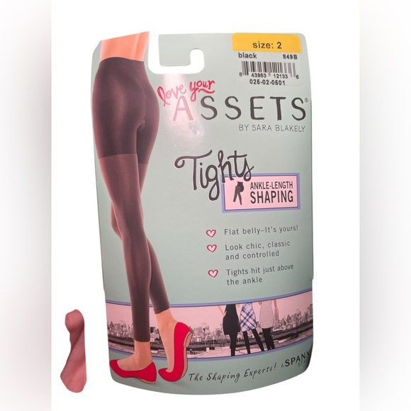 Spanx New NWT Ankle Length Shaping Tights Assets Black Size 2 - Picture 1 of 2